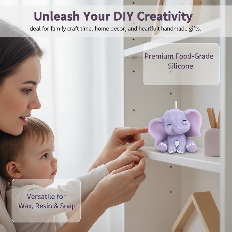 Cute 3D Elephant Silicone Cand - Soap Making Name 评论和价格
