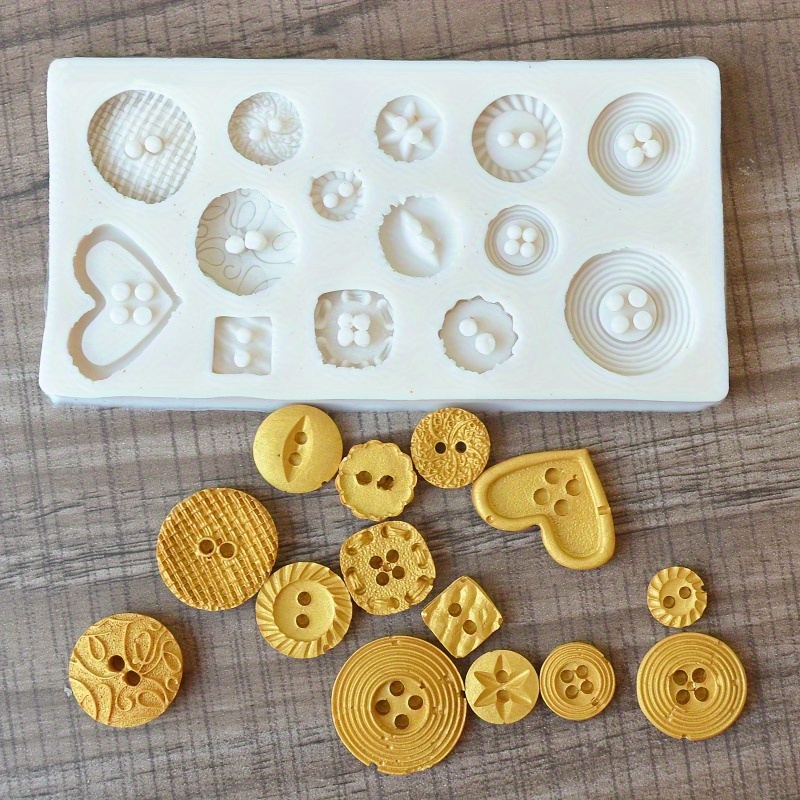 Buttons Shape Silicone Mold Si - Soap Making Name 评论和价格