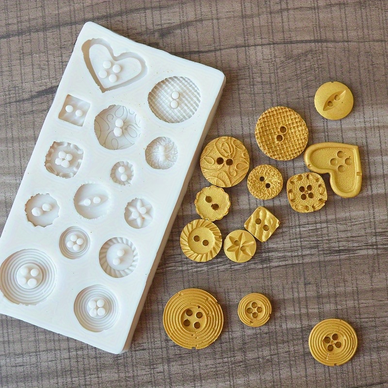 Buttons Shape Silicone Mold Si - Soap Making Name 评论和价格