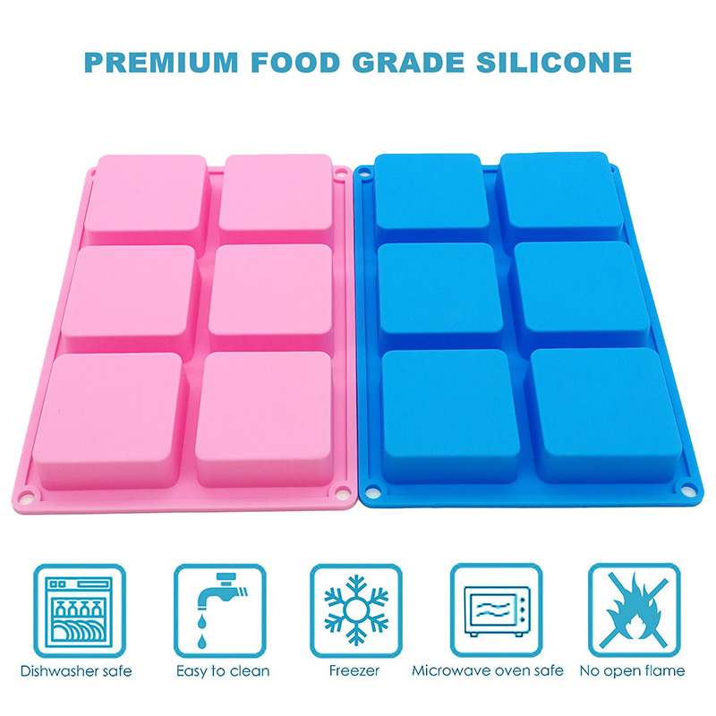 Square Soap Molds 6-Cavity Non - Soap Making Name 评论和价格