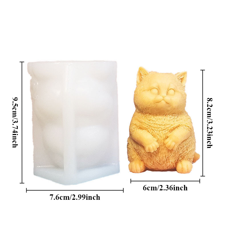 DIY Standing Fat Cat Silicone  - Soap Making Animal Fat 评论和价格